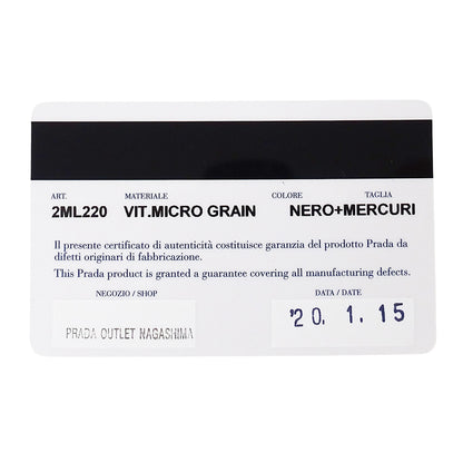 PRADA プラダ 長財布 ブラック 2ML220 レザー メンズ 【中古】