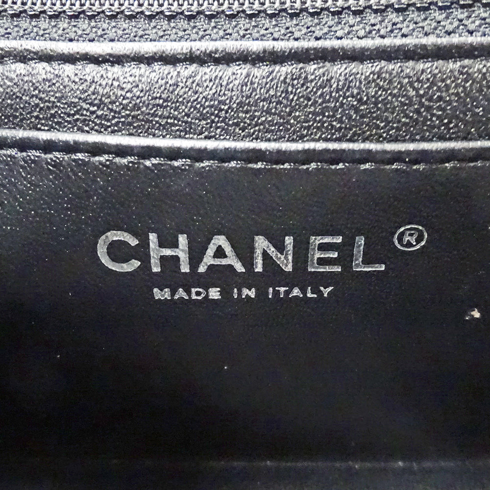 CHANEL シャネル ショルダーバッグ マトラッセ ミニ ブラック シルバー金具 キャビアスキン レディース 【中古】