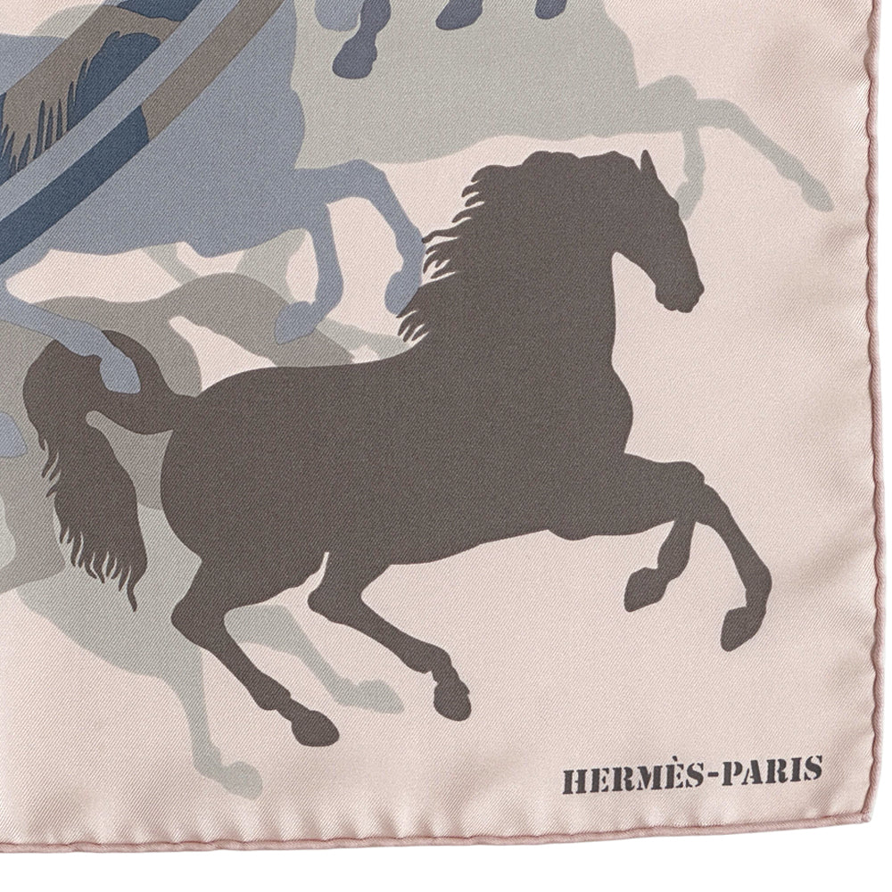 HERMES エルメス カレ90 EX LIBRIS EN CAMOUFLAGE エクリブリスのカモフラージュ スカーフ ピンク シルク レディース 【中古】