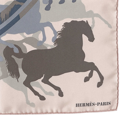HERMES エルメス カレ90 EX LIBRIS EN CAMOUFLAGE エクリブリスのカモフラージュ スカーフ ピンク シルク レディース 【中古】