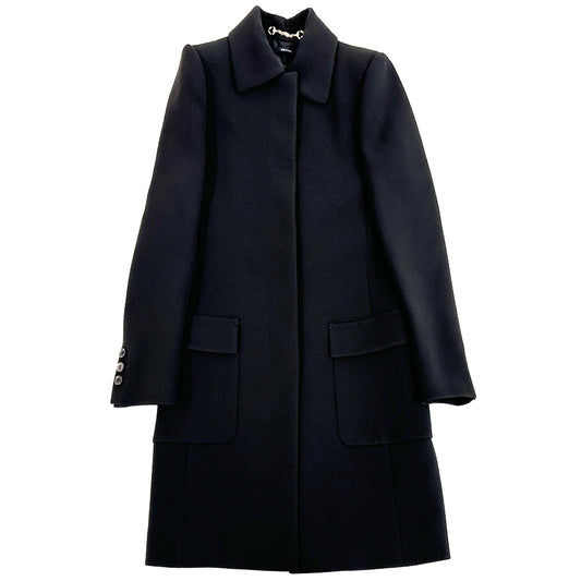 GUCCI グッチ ロングコート その他アウター インターロッキング ブラック 336174 アセテート レディース 【中古】