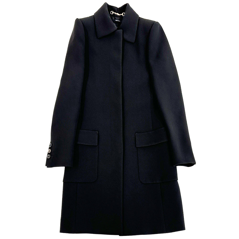 GUCCI グッチ ロングコート その他アウター インターロッキング ブラック 336174 アセテート レディース 【中古】