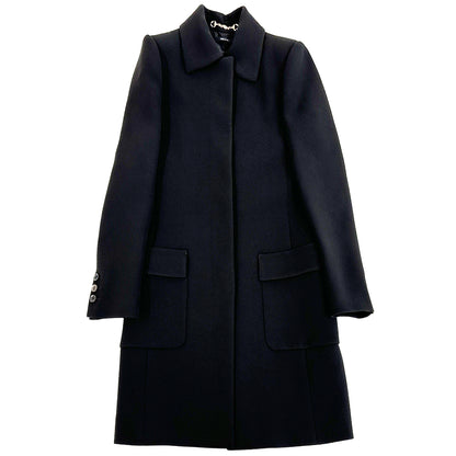 GUCCI グッチ ロングコート その他アウター インターロッキング ブラック 336174 アセテート レディース 【中古】