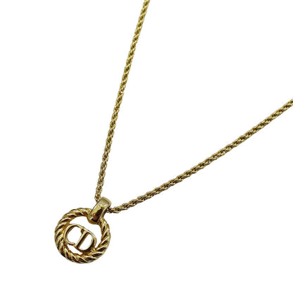 Dior ディオール ロゴ ネックレス ゴールド レディース 【中古】