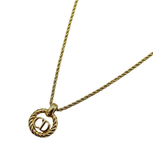 Dior ディオール ロゴ ネックレス ゴールド レディース 【中古】
