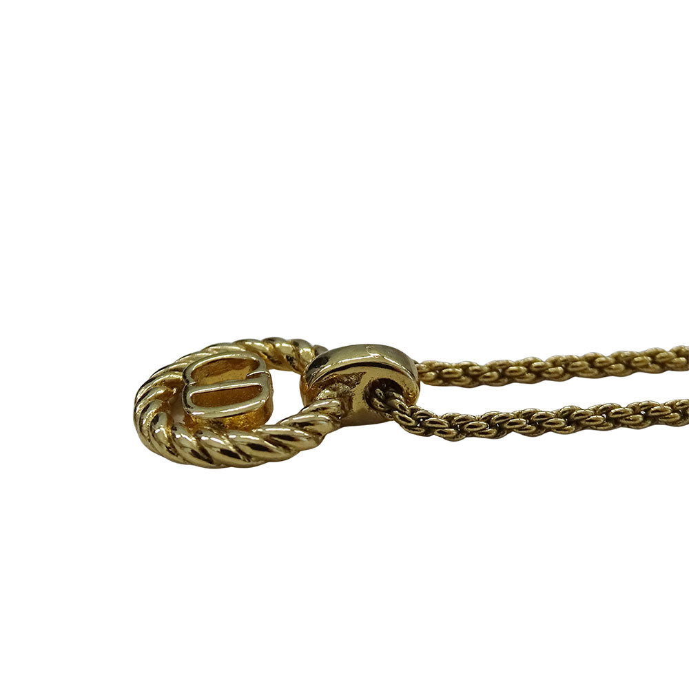 Dior ディオール ロゴ ネックレス ゴールド レディース 【中古】