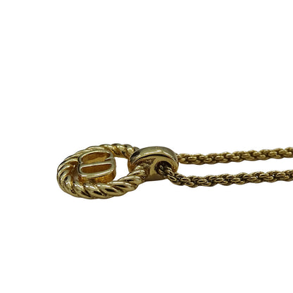 Dior ディオール ロゴ ネックレス ゴールド レディース 【中古】