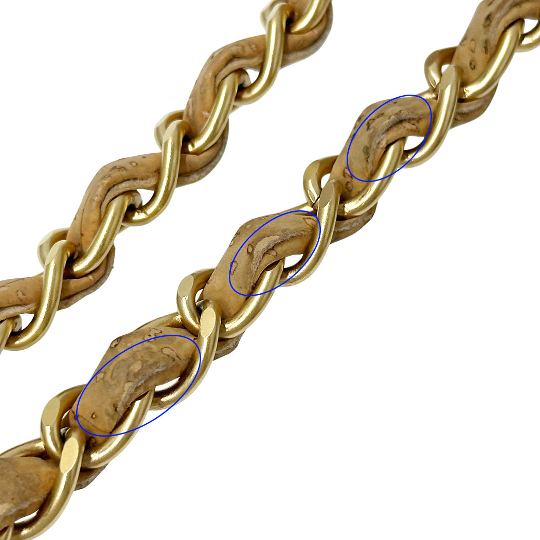CHANEL シャネル ショルダーバッグ 2.55 シェブロン ベージュ ゴールド金具 コルク レザー レディース 希少 レア 【中古】