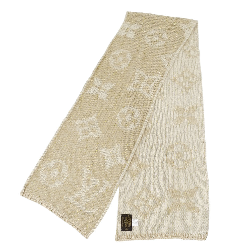 LOUIS VUITTON ルイ・ヴィトン エシャルプ・モノグラム グリッター マフラー・ストール モノグラム ベージュ M74741 レディース 【中古】