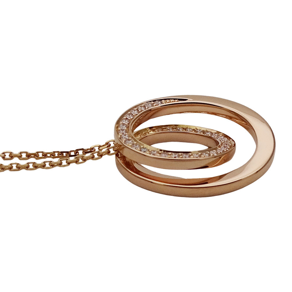 Cartier カルティエ エタンセル ネックレス 750PG ピンクゴールド ダイヤモンド レディース 磨き済み 【中古】
