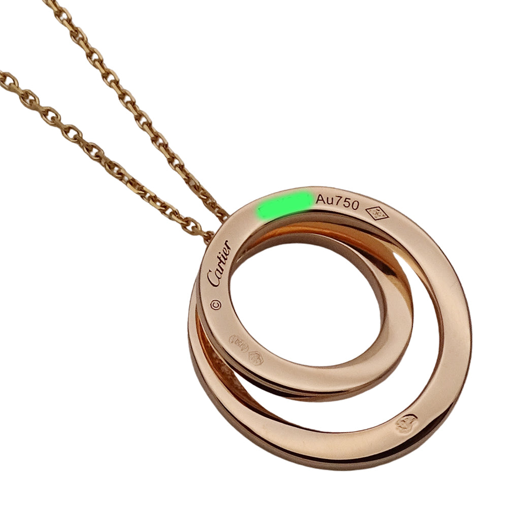 Cartier カルティエ エタンセル ネックレス 750PG ピンクゴールド ダイヤモンド レディース 磨き済み 【中古】