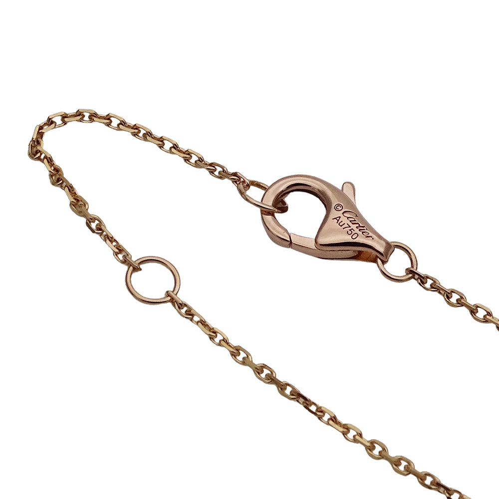 Cartier カルティエ エタンセル ネックレス 750PG ピンクゴールド ダイヤモンド レディース 磨き済み 【中古】