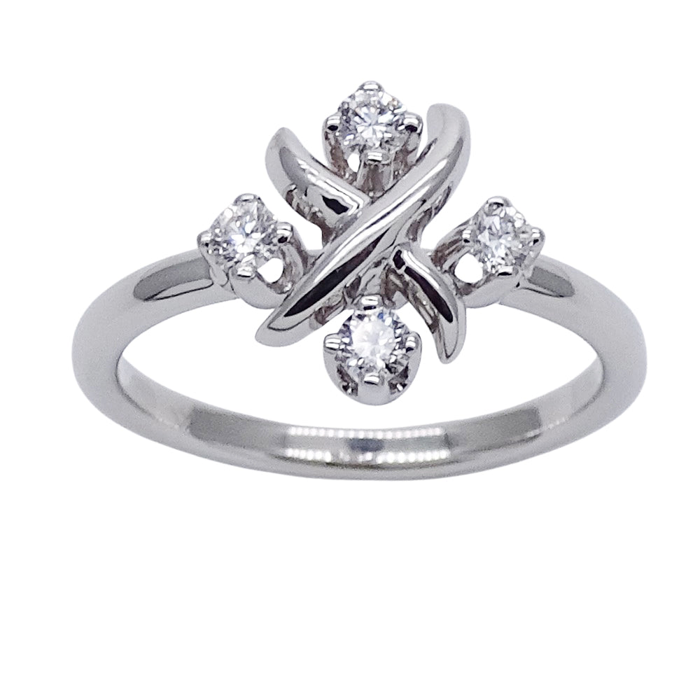 TIFFANY&Co. ティファニー ジャン シュランバージェ リング 指輪 PT950 ダイヤモンド プラチナ 約11号 レディース 磨き済み【中古】