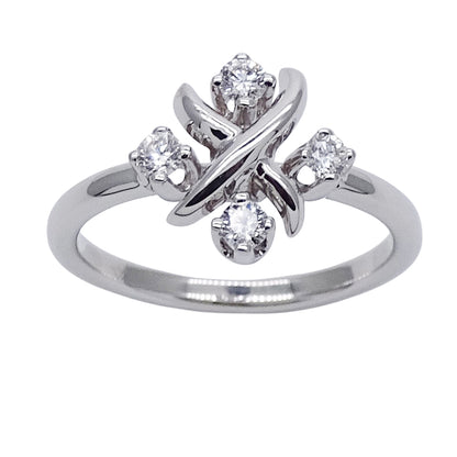 TIFFANY&Co. ティファニー ジャン シュランバージェ リング 指輪 PT950 ダイヤモンド プラチナ 約11号 レディース 磨き済み【中古】