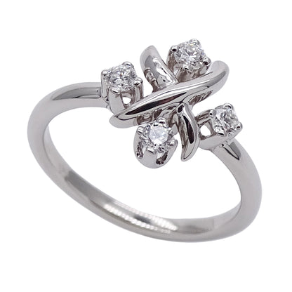 TIFFANY&Co. ティファニー ジャン シュランバージェ リング 指輪 PT950 ダイヤモンド プラチナ 約11号 レディース 磨き済み【中古】