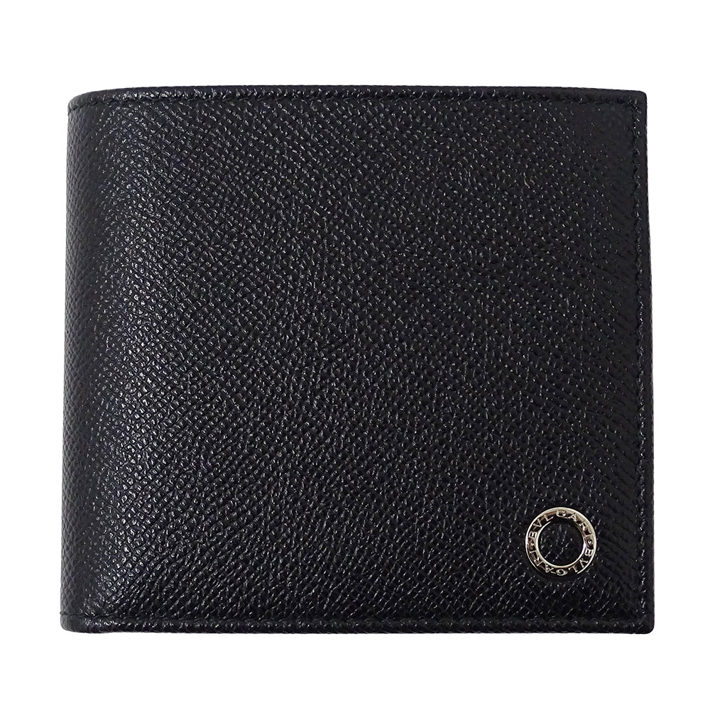 BVLGARI ブルガリ 二つ折り財布 ブルガリブルガリマン ブラック レザー メンズ 【中古】
