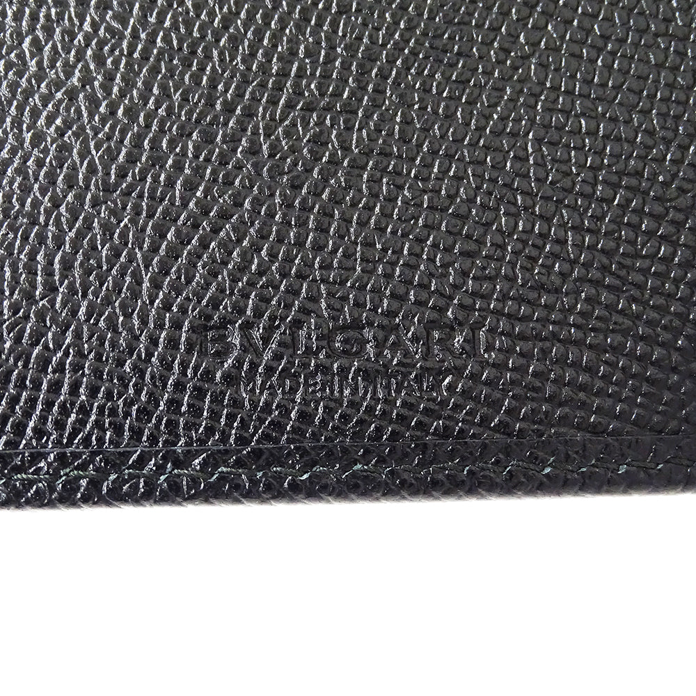 BVLGARI ブルガリ 二つ折り財布 ブルガリブルガリマン ブラック レザー メンズ 【中古】