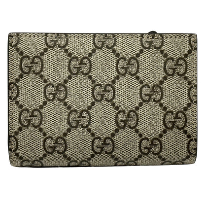 GUCCI グッチ ダブルG バイカラー スモールウォレット 二つ折り財布 GGスプリーム プチマーモント ピンク ブラウン 772738 GGスプリームキャンバス レディース 【中古】