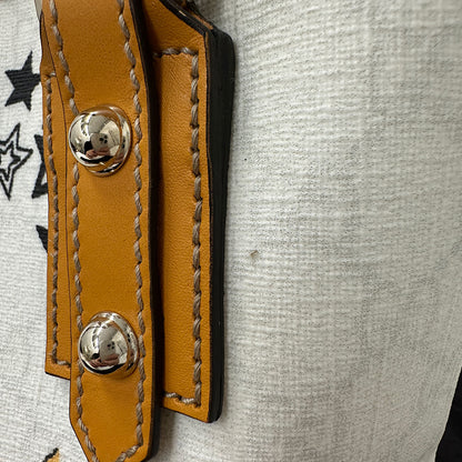 GUCCI グッチ ハンドバッグ GGプラス ホワイト オレンジ 240018 PVC レディース メンズ 【中古】