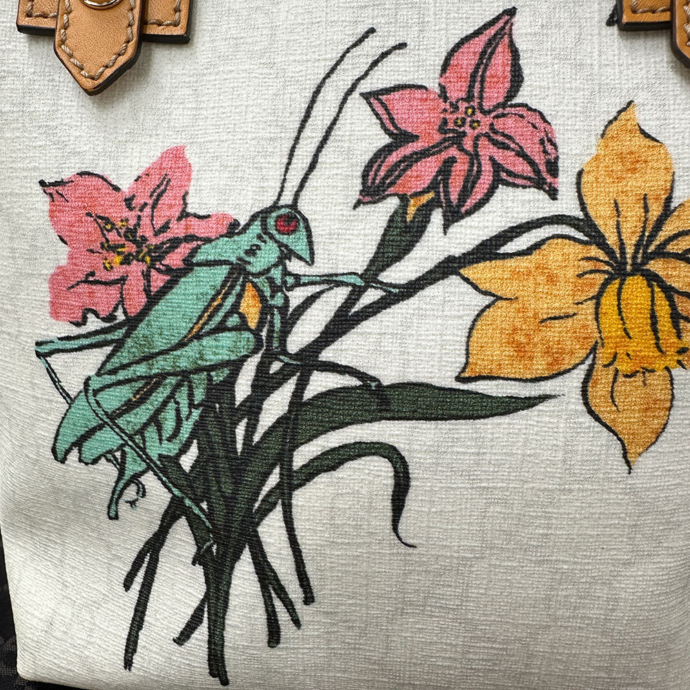 GUCCI グッチ ハンドバッグ GGプラス ホワイト オレンジ 240018 PVC レディース メンズ 【中古】
