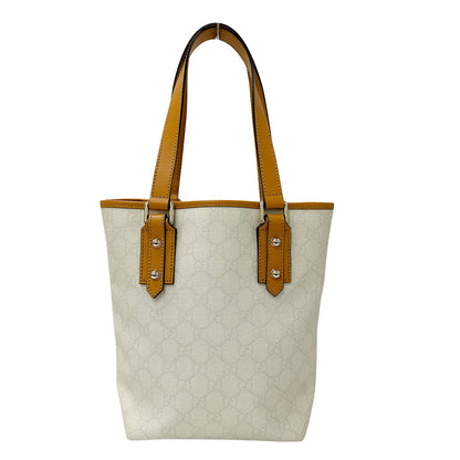 GUCCI グッチ ハンドバッグ GGプラス ホワイト オレンジ 240018 PVC レディース メンズ 【中古】