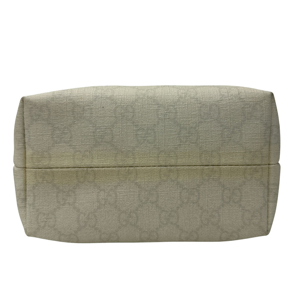 GUCCI グッチ ハンドバッグ GGプラス ホワイト オレンジ 240018 PVC レディース メンズ 【中古】