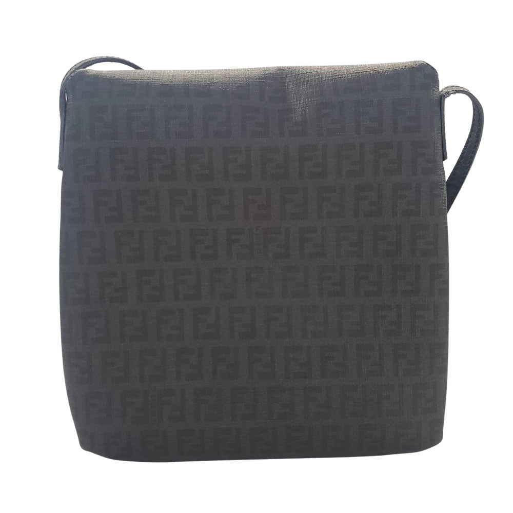 FENDI フェンディ ショルダーバッグ ズッキーノ グレー PVC レディース 【中古】
