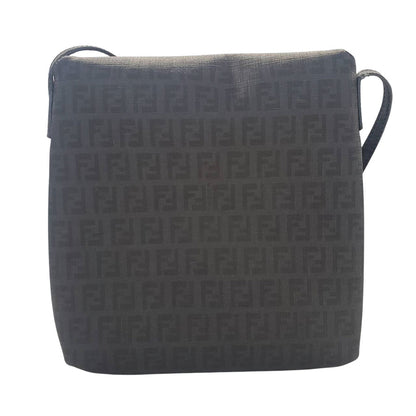FENDI フェンディ ショルダーバッグ ズッキーノ グレー PVC レディース 【中古】