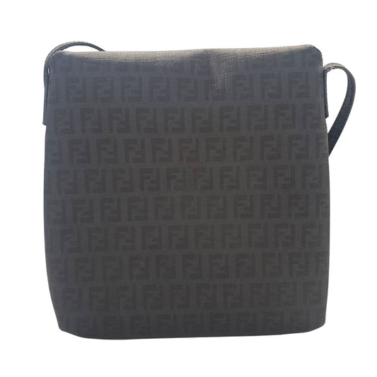 FENDI フェンディ ショルダーバッグ ズッキーノ グレー PVC レディース 【中古】