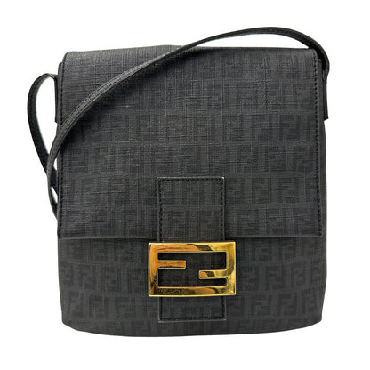 FENDI フェンディ ショルダーバッグ ズッキーノ グレー PVC レディース 【中古】