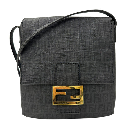 FENDI フェンディ ショルダーバッグ ズッキーノ グレー PVC レディース 【中古】