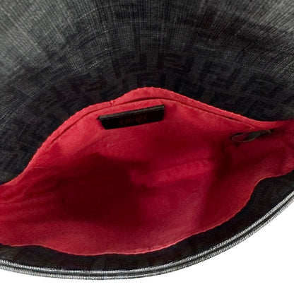 FENDI フェンディ ショルダーバッグ ズッキーノ グレー PVC レディース 【中古】