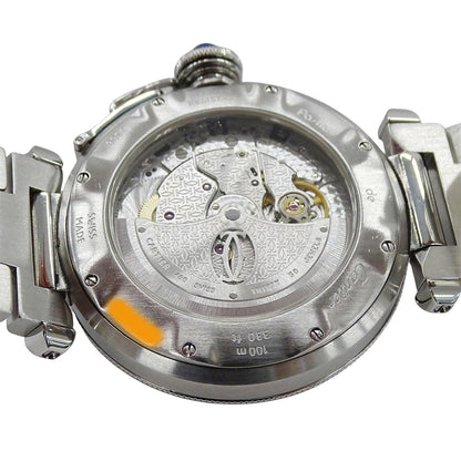 Cartier カルティエ パシャ W31037H3 メンズ 腕時計 パワーリザーブ GMT デイト 自動巻き AT ステンレス SS 磨き済み 【中古】