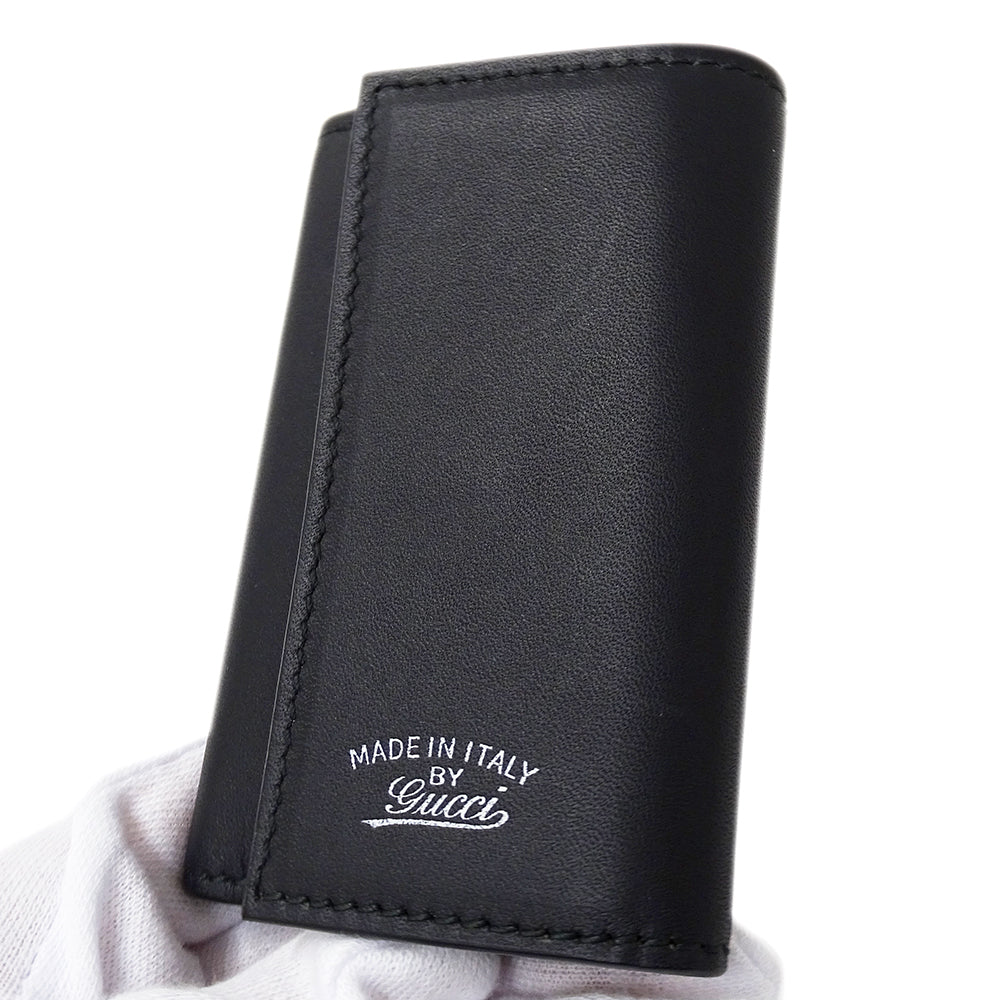 GUCCI グッチ キーケース ブラック 368376 レザー メンズ 【中古】