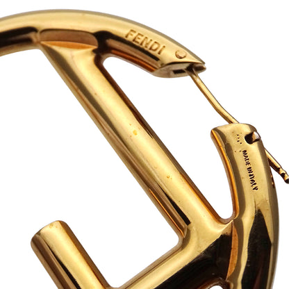 FENDI フェンディ ピアス エフイズ フープ メタル ゴールド シルバー レディース 【中古】