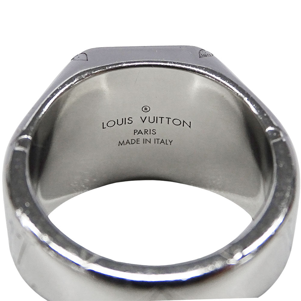 LOUIS VUITTON ルイ・ヴィトン シグネットリング モノグラム リング 指輪 モノグラム メタル シルバー Lサイズ メンズ M00625 【中古】