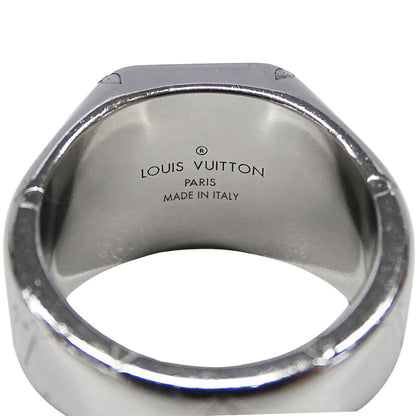 LOUIS VUITTON ルイ・ヴィトン シグネットリング モノグラム リング 指輪 モノグラム メタル シルバー Lサイズ メンズ M00625 【中古】