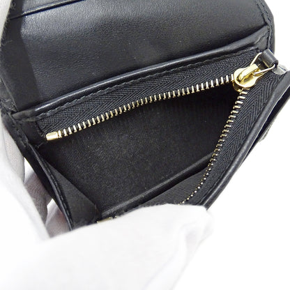 GUCCI グッチ 二つ折り財布 GGマーモント ブラック 466492 レザー レディース メンズ 【中古】