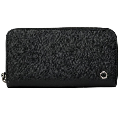 BVLGARI ブルガリ 長財布 ブルガリブルガリ ブラック ブルー レザー レディース メンズ 【中古】