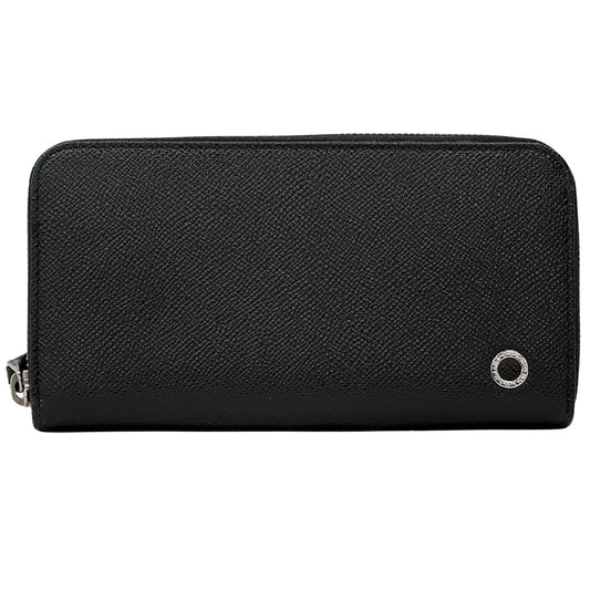 BVLGARI ブルガリ 長財布 ブルガリブルガリ ブラック ブルー レザー レディース メンズ 【中古】