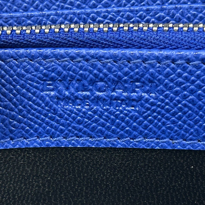 BVLGARI ブルガリ 長財布 ブルガリブルガリ ブラック ブルー レザー レディース メンズ 【中古】