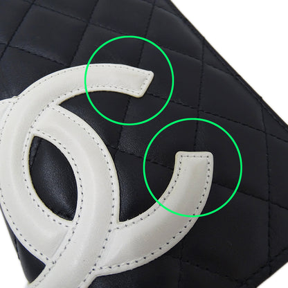CHANEL シャネル 長財布 カンボン ブラック ラムスキン レディース 【中古】
