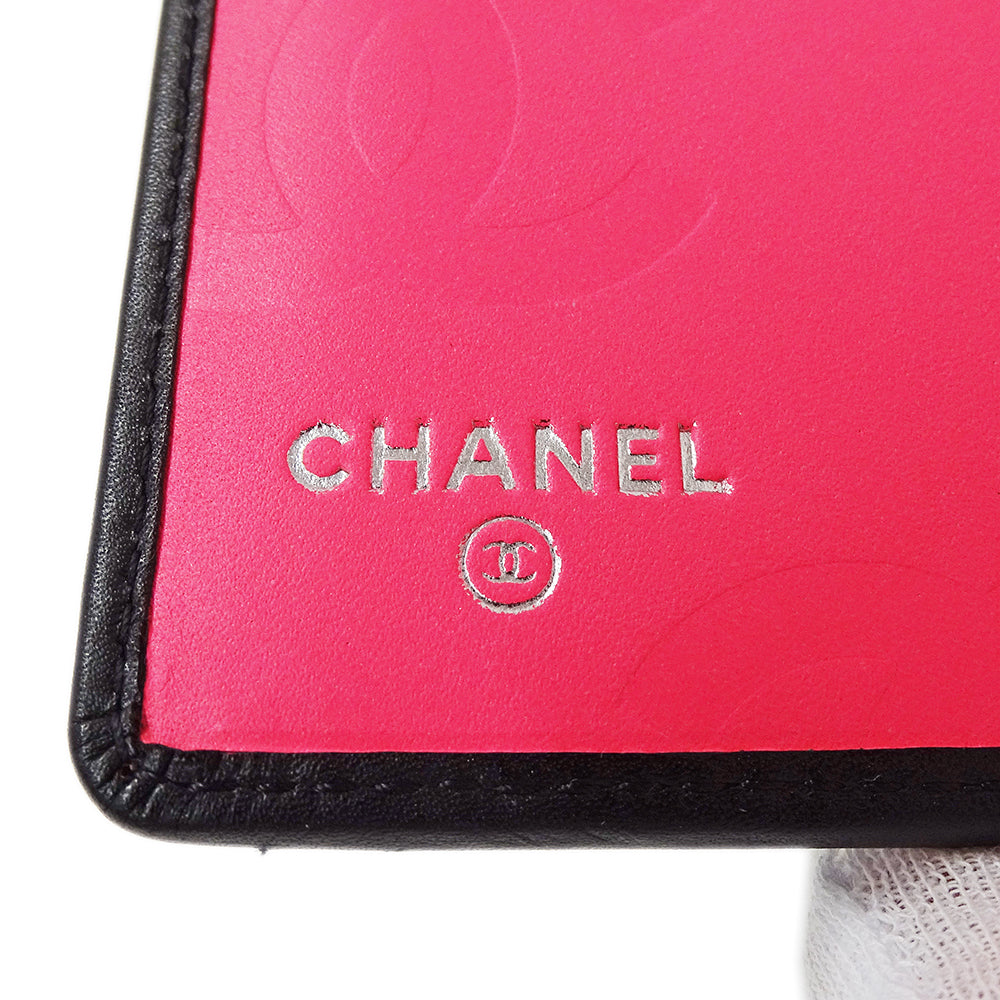 CHANEL シャネル 長財布 カンボン ブラック ラムスキン レディース 【中古】