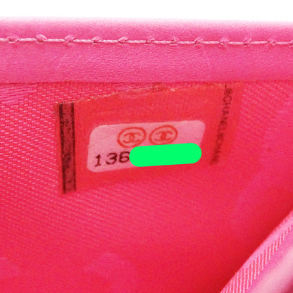 CHANEL シャネル 長財布 カンボン ブラック ラムスキン レディース 【中古】
