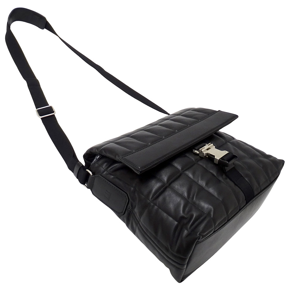 Dunhill ダンヒル ローラガスメッセンジャー ショルダーバッグ ブラック レザー メンズ 【中古】