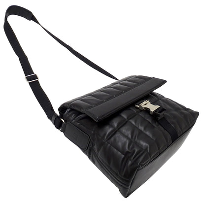 Dunhill ダンヒル ローラガスメッセンジャー ショルダーバッグ ブラック レザー メンズ 【中古】