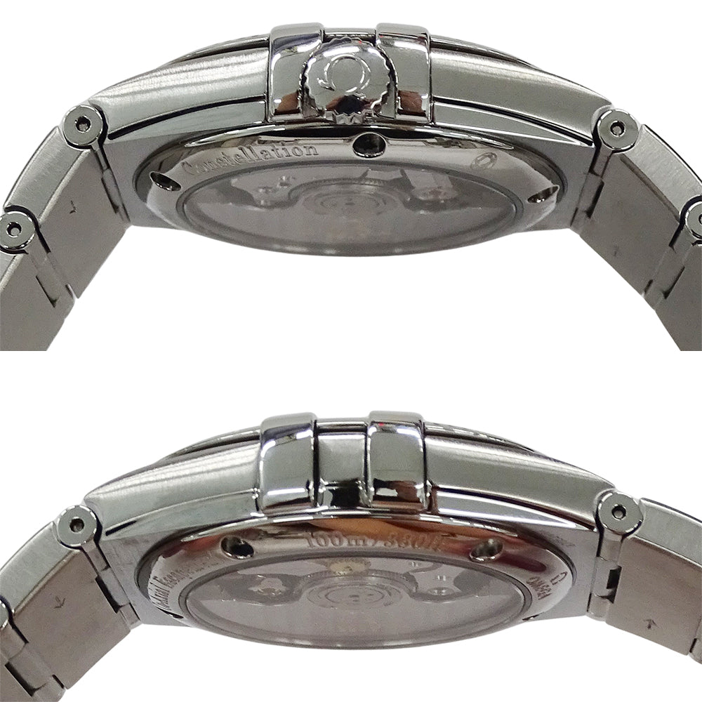 OMEGA オメガ コンステレーション 123.10.35.20.03.002 メンズ 腕時計 コーアクシャル デイト 自動巻き AT ステンレス SS ブルー 裏スケ 磨き済み 【中古】