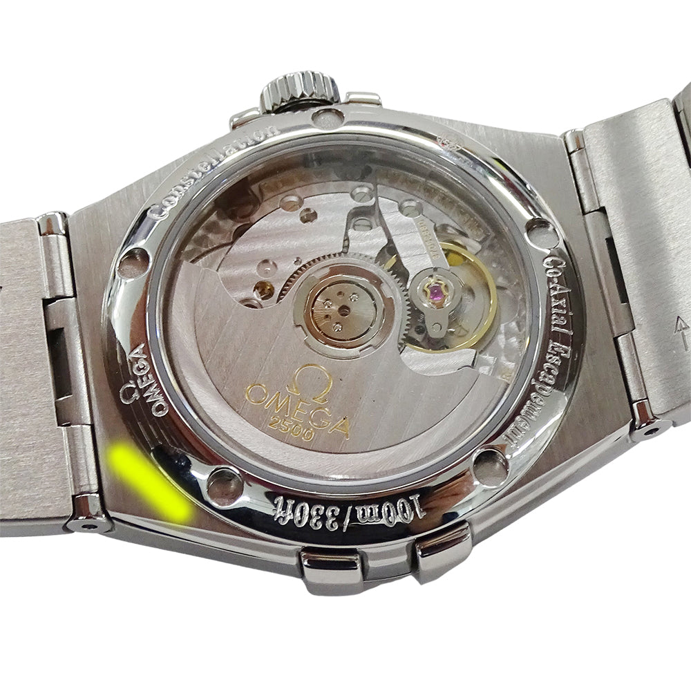 OMEGA オメガ コンステレーション 123.10.35.20.03.002 メンズ 腕時計 コーアクシャル デイト 自動巻き AT ステンレス SS ブルー 裏スケ 磨き済み 【中古】