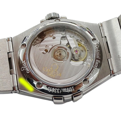 OMEGA オメガ コンステレーション 123.10.35.20.03.002 メンズ 腕時計 コーアクシャル デイト 自動巻き AT ステンレス SS ブルー 裏スケ 磨き済み 【中古】