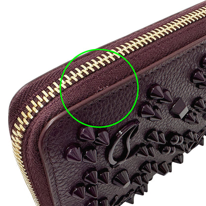 Christian Louboutin クリスチャンルブタン パネトーネ 長財布 パープル レザー レディース メンズ 【中古】